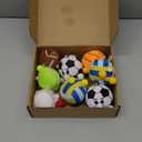 HyDren 12 PCS Sports Stress Balls Plush Squeeze Fidget Toys with Keychain, Large 3.15 Inch Spit Bubble Sensory Stress Balls, Anxiety Relief Toys, Sports Party Favor, Prize Box Goodie Bag Fillers