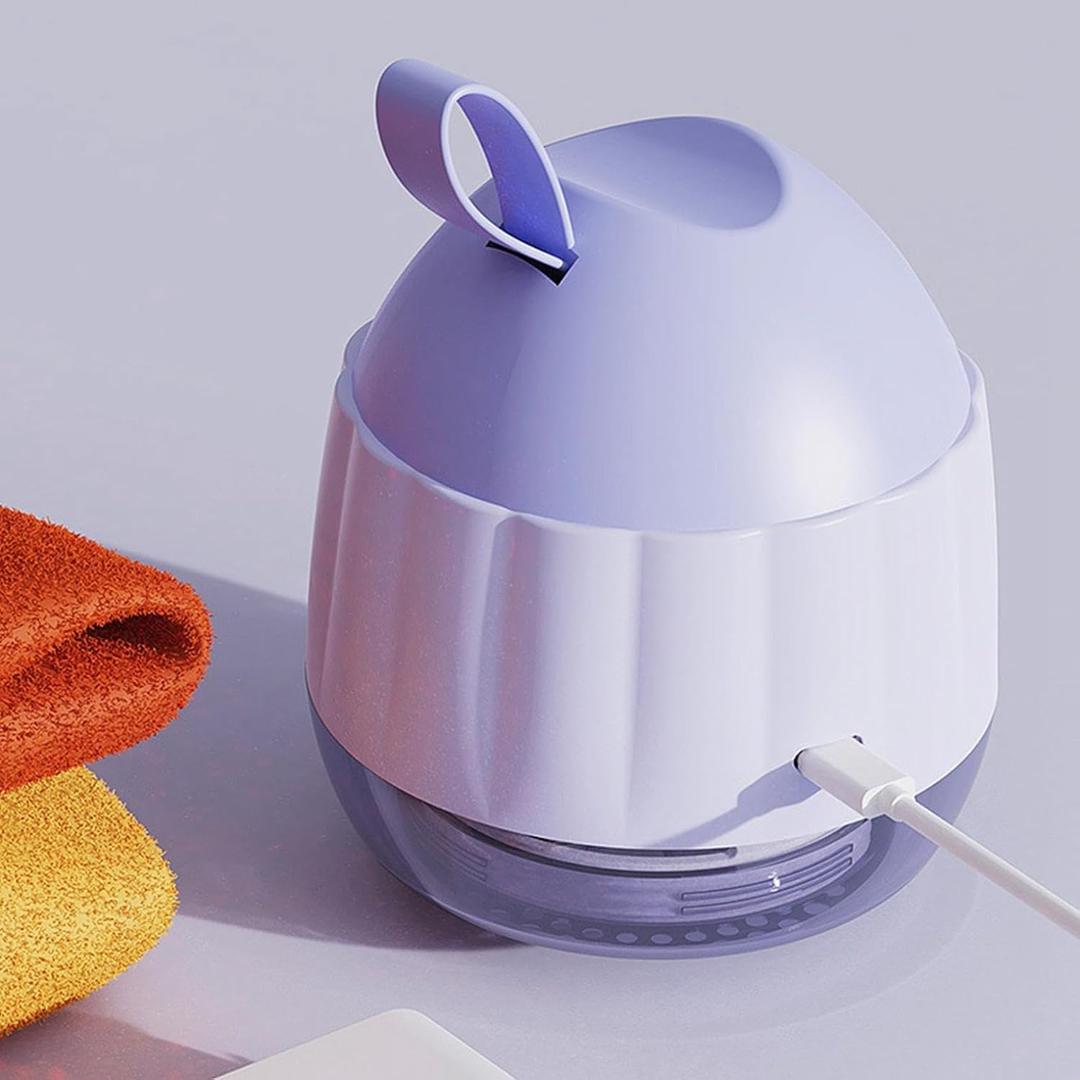 Hairball Trimmer, Electric Lint Remover, Home Portable 2 in 1 Shaving Machine, USB Charging Sweater Shaver, Manual Lint Remover for Clothing, Sweater, Couch, Blanket, Curtain, Wool, Cashmere (Purple)