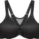Glamorise Women's Plus Size Wonderwire Posture Back Bra Underwire #9265 (40G, Black)