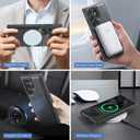 K1 2 in 1 Detachable Magnetic Phone Cases Compatible with Samsung Galaxy S24 Ultra Case with Card Holder Ring, Compatible with Magsafe Wallet, Leather 6.8'' RFID Blocking (S24 Ultra,Black)