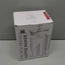 Cafe Du Chateau Stainless Steel French Press Coffee Maker 34 oz - Easy to Use Insulated Coffee Press with 4-Level Filtration, Manual Brewer for Tea, Camping & Travel with BPA Free, Durable Clear Glass (B. Dark Chrome)