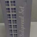 Hailea Plaid Quilt Queen Size Blue White Patchwork Bedding Lightweight Buffalo Checkered Bedspread Coverlet All Season Home Bedding Decor with 2 Pillowshams