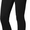 Stretch Slacks for Women - Wear to Work - Tummy Control Waistband - Bootcut Dress Pants with Pockets (Large, Midnight Black)