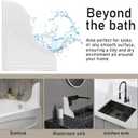 Shower Splash Guard Kit, Large Splash Guards for Bathtub Waterproof Self-Adhesive Shower Corner Guards to Keep Water in Shower or Bath, Pack of 2 (9.1 x 7.1 inches) (White)