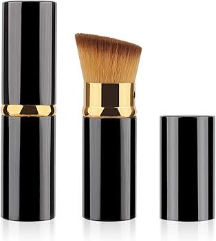 Retractable Kabuki Brush, Flawless Portable Makeup Brush for Foundation Liquid Powder Blush Bronzer Polishing Cream