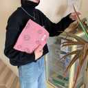 Cosmetic Bags for Women - 3PCs Corduroy Cosmetic Bag Aesthetic Women Handbags Purses Smile Dots Makeup Organizer Storage Makeup Bag Girls Case Bags (3Pcs pink)