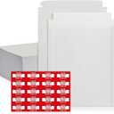 100 Pack Rigid Mailers 9.25x12.25 inches Self Adhesive White Photo Mailers Large Mailing Supplies for Documents, Photos, CDs, Magazines, and Literature