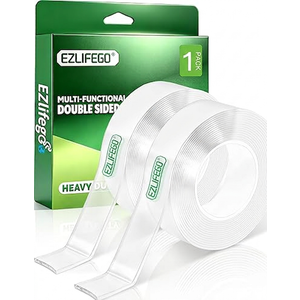 EZlifego Heavy Duty Invisible Bond Nano Double Sided Mounting Tape, 1-Pack | 396 Inch Extra-Large, Crystal Clear, Industrial-Strength Instant Hold, Indoor & Outdoor, Residue-Free, Multi-Purpose