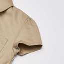 French Toast Girls Twill Safari Shirtdress Dress, Khaki Beige, 12 US