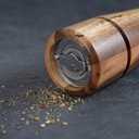 Pepper Grinder, Pepper Mill with Adjustable Stainless Steel, Acacia Wood, 16.5 cm Height, Bottom Dia: 5 cm, Upper Dia: 4.5 cm (Tray is NOT Included)