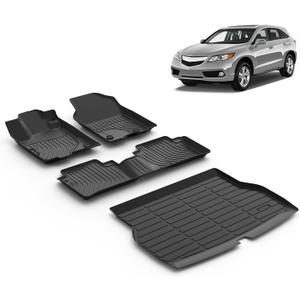 All Weather Car Floor Mats & Cargo Liner Set Fit for Acura RDX 2013 2014 2015 Floor Liners Trunk Liner RDX Cargo Mat Accessories Black