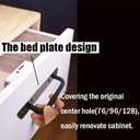 12 Pack 5 Inch 128 mm Matte Black Cabinet Handles Aluminum Drawer Pulls Sliding Door Pulls