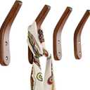 Wood Coat Hook Wall Mounted Vintage Single Hook Hat Rack Towel Hanger Wood Wall Hooks Wall Organizer Decorative Heavy Duty 4pcs