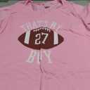Womens That's My Boy #27 Football Number 27 Jersey Football Mom Dad V-Neck T-Shirt, L