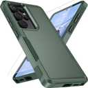 Vinve for Samsung Galaxy S25 Ultra Case with HD Screen Protector, Military-Grade Shockproof & Dual-Layer Protection, Anti-Slip Grip Design Phone Case, Blackish Green