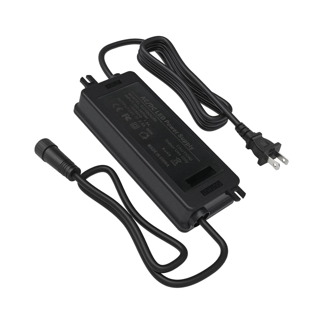 for Philips Hue Outdoor Lights Strip Power Supply, 24V 60W Single Connector Power Adapter for Lily Spot/XL Spot, Calla Pathway, Impress Pedestal, Impress Wall Lights Low Voltage Lighting