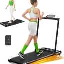 Akluer Walking Pad Treadmill, 330lbs Capacity, Compact Walking Pad, 2.5HP Desk Treadmills, 45dB Silent Operation, Foldable Treadmill with Remote Control, for Home Office (Black-Handrail)