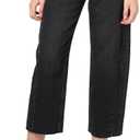 AEROPOSTALE Women's Baggy Barrel Jean (00, Black)