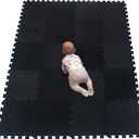 YIMINYUER 20 Tiles (30cm30cm1cm Each Tile) Baby Soft Puzzle Play Mats, Kids Thick EVA Foam Floor, Toddlers & Children's Soft Interlocking Mat R04G301020 (142114CM, Black)