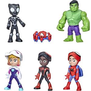 Spidey and his Amazing Friends Marvel Hero Reveal Multipack with Mask-Flip Feature, 4-Inch Action Figure Toys, Kids 3+ 