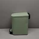 TIPGO Slim Bathroom Trash Can with Lid Soft Close, 6 Liter / 1.6 Gallon Stainless Steel Garbage Can with Removable Inner Bucket, Step Pedal, Small Trash Cans for Bedroom, Office, Kitchen (Green)