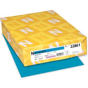 Astrobrights Color Cardstock, 65 lb Cover Weight, 8.5 x 11, Celestial Blue, 250/Pack