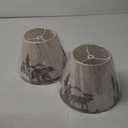 Small Animal Lamp Shades Set of 2 Bell-5"Top 9" Bottom 6.4" High (Clip-on/Spider Adapter) Bear Lampshades for Table Lamps, Bedside Lamps Replacemnt, Vintage Patterned Lamp Shade for Bedroom GO&SO