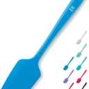 DI ORO Silicone Spatula - 600F Heat-Resistant Rubber Kitchen Spatula for Baking, Scraping, & Mixing - BPA Free Nonstick Cookware Safe Flexible Utensil for Cooking - Seamless & Dishwasher Safe (Blue)