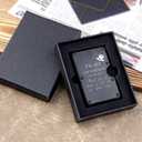 Awofer Aluminum Wallet for Groomsmen - Personalized Custom with Money Clip & Engraved Credit Card Holder - Black