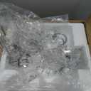 LaLuLa Chrome Chandelier Modern Mini Acrylic Crystal Chandelier Lighting 4 Light Candle Style Chandeliers for Dining Room