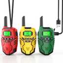Inspireyes Walkie Talkies Toys for Kids Rechargeable, Long Range 2 Way Radio, Outdoor Beach Camping Road Trip Role Play Toys for 3 4 5 8-12 Year Old Boys Birthday Xmas Gift for Kids, 3 Pack