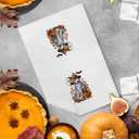 5 x Halloween Kitchen and Bathroom Towels - Fall Floral Ghost Pumpkin Decorative Hand Dish Tea Towels, 16x24 Inches (Color 01)