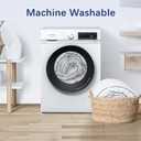 CYMULA Full Size Mattress Topper, Cooling Mattress Pad Cover Waterproof, Extra Thick Pillow Top Mattress Topper with 8-21 Inch Elasticated Pockets, Firm Plush Down Alternative Fill Mattress Protector (Waterproof White With Blue Lines)