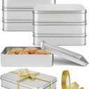Metal Tins Box With Lid, 8 Pack Cookie Tins With Lids Tin Containers With Lids For Treats, Gifts, Favors, Candle And Crafts (4.92 x 3.54 x 1.37)