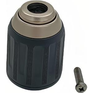 766008-1 766027-7 763241-6 Drill Chuck Keyless Replace for Makita 1/2" DHP484 DDF484 DDF482 BHP452 BDF453 BDF452 LXFD01 LXPH05Z XFD01RW DHP485 DDF446 XPH10 with Left Hand Chuck Screw 763193-1 763256-3