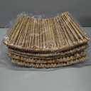 Rattan Christmas Tree Collar, Wicker Tree Skirt & Stand Base Cover (Brown Wash, 24 inch)
