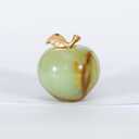 Crystal Apple Paperweight Multi Green Onyx Desk Ornament, Unique Apple Gift for Teachers, Decorative Apple for Office & Home