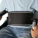 Wheelchair Seat Belt Safety Belt Fixed Elderly Belt Constrained Bands with Adjustable Straps Patients Cares Safety Harness Chair Waist Lap Strap for Elderly (Black)