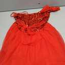 GRACE KARIN Girls Party Sequin Formal Dress 7-14Y Birthday Dance Graduation Sparkly Pageant Dresses Wedding Flower Girl Dress (Red, 10Y)
