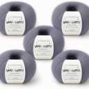 Silk Mohair Yarn for Knitting  Lace Weight Mohair Yarn with Silk, Made in Italy  Gray-30480, 5 Skeins