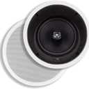 Monoprice 2-Way Aramid Fiber in-Ceiling Speakers - 8 Inch (Pair) Titanium Silk Dome Tweeters - Caliber Series
