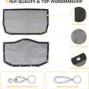 Sunshade Compatible with 2024 2025 2026 Jeep Wrangler JL 4 Door 4XE Hard Top Accessories Front Rear Sun Shade Soft Mesh Top Bimini Roof Bikini Cover, Keep Airbag Function, Front Rear Door Black