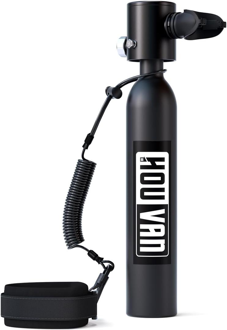 Mini Scuba Tank 0.5L Capacity Inflatable Diving Tank DOT Certified Up to Support 10 Minutes of Underwater Breathing Portable Scuba Tank up to 33feet for Underwater Work/Underwater Recreation