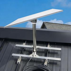 Adjustable for Starlink Standard 4/4X/Gen 3 Mount for Standing Seam Metal Roof with Starlink Pipe Adapter,Strong Load-Bearing Capacity,Alloy,No Drilling Required (for Starlink Gen 3)