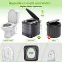 Sckee XXL Portable Toilet for Adults,16'' Tall Camping Toilet with Lid and Carry Bag, Heavy-Duty Portable Potty for Camping, Hiking, Car Travel,Truck, RV, Boating, Road Trips, Beach