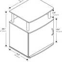Furinno Jaya End Side Sofa Table/Nightstand with Door, Amber Pine/Black