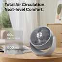DREO Fan for Bedroom, Table Air Circulator for Whole Room, 11 Inch, 60ft Strong Airflow, 120 Adjustable Tilt, 20db Low Noise, Quiet, 3 Speeds, 2025 New Desk Fan for Office, Kitchen, Home, Small
