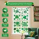 3 x 4Es Novelty 115 PCS St. Patricks Day Window Clings (9 Sheets)  Green Shamrock Window Clings for Glass, St Patricks Day Window Decorations & Irish Home Decor