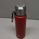 Insulated vacuum Thermo Bottle 1000ml/33.8oz with cup Stainless steel coffee bottles for hot and cold drink water flask (Red,1000ml)