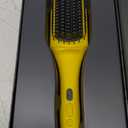 Drybar The Brush Crush Heated Straightening Brush | One Step Hair Straightener Brush, Smooth and Style for Frizz-free Hair, Works With All Hair Types